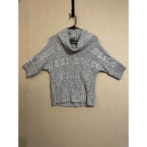 It's Our Time Sweater Women's Medium Gray Cowl Neck Sparkles